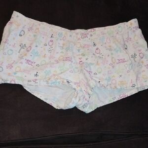 Colorful Owl Print Patterned Shorts